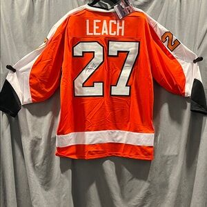 Autographed Reggie Leach Philadelphia Flyers Jersey - JSA authentication